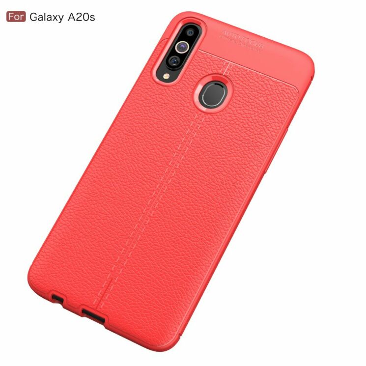 Захисний чохол Deexe Leather Cover для Samsung Galaxy A20s (A207) - Red: фото 2 з 12