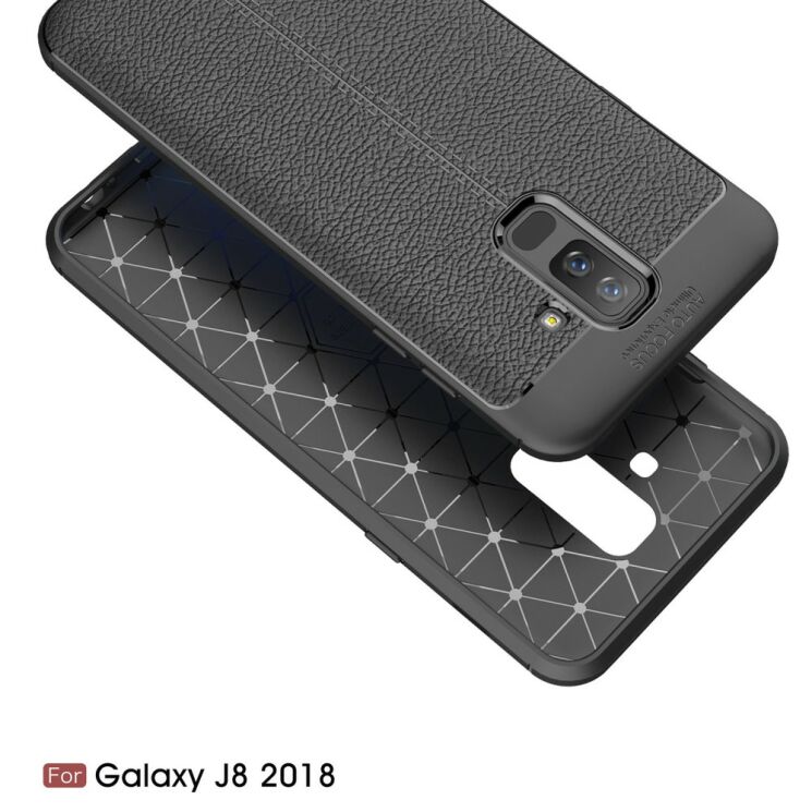 Защитный чехол Deexe Leather Cover для Samsung Galaxy J8 2018 (J810) - Red: фото 3 из 10