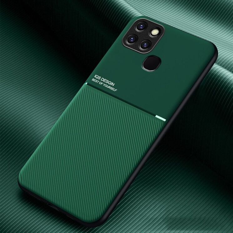Защитный чехол Deexe Magnetic Grain для Infinix Smart 6 (X6511) - Dark Green: фото 1 из 7