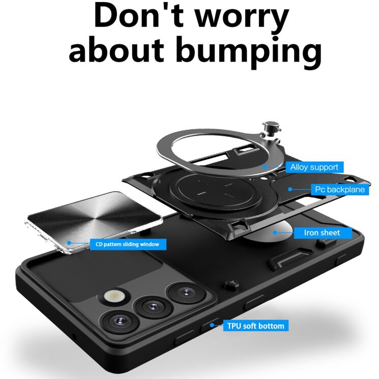 Защитный чехол Deexe Magnetic Space для Samsung Galaxy S26 - Black: фото 2 из 8