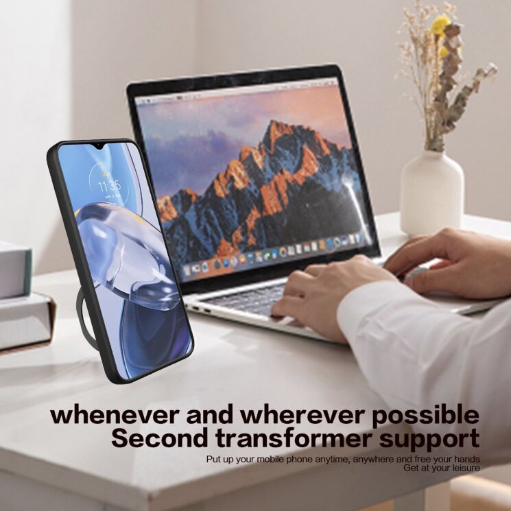 Защитный чехол Deexe Magnetic Space для Samsung Galaxy S26 - Black: фото 5 из 8