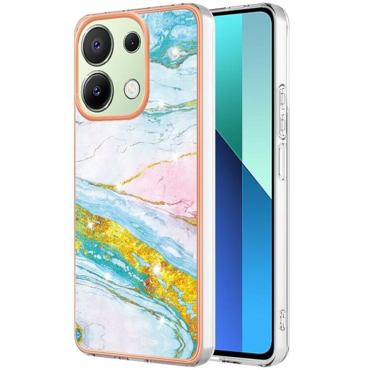 Защитный чехол Deexe Marble Style для Xiaomi Redmi Note 13 - Light Green: фото 1 из 6