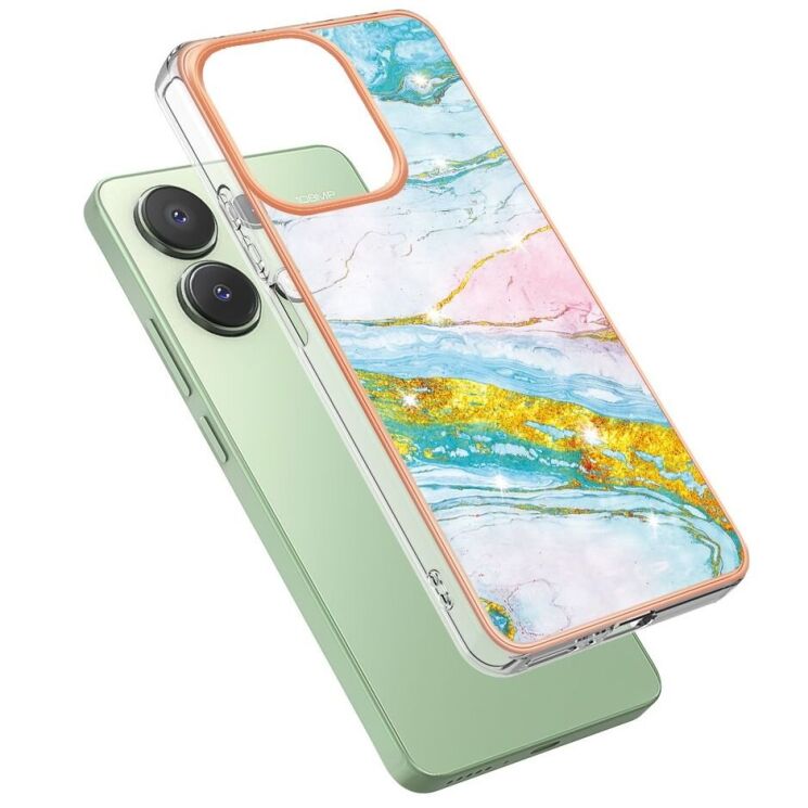 Защитный чехол Deexe Marble Style для Xiaomi Redmi Note 13 - Light Green: фото 2 из 6
