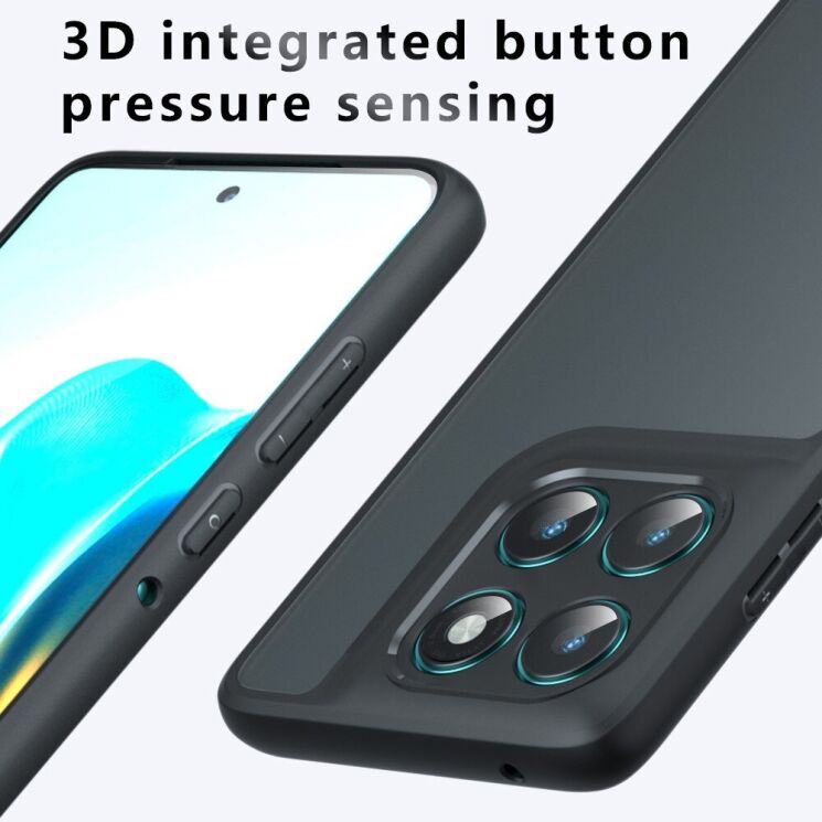 Защитный чехол Deexe Matte Skin для Motorola Edge 60 / Edge 60 Fusion - Black: фото 9 из 12