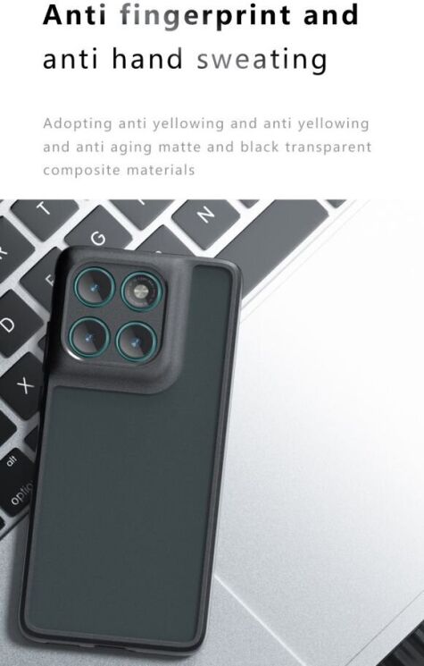 Защитный чехол Deexe Matte Skin для Motorola Edge 60 / Edge 60 Fusion - Black: фото 11 из 12