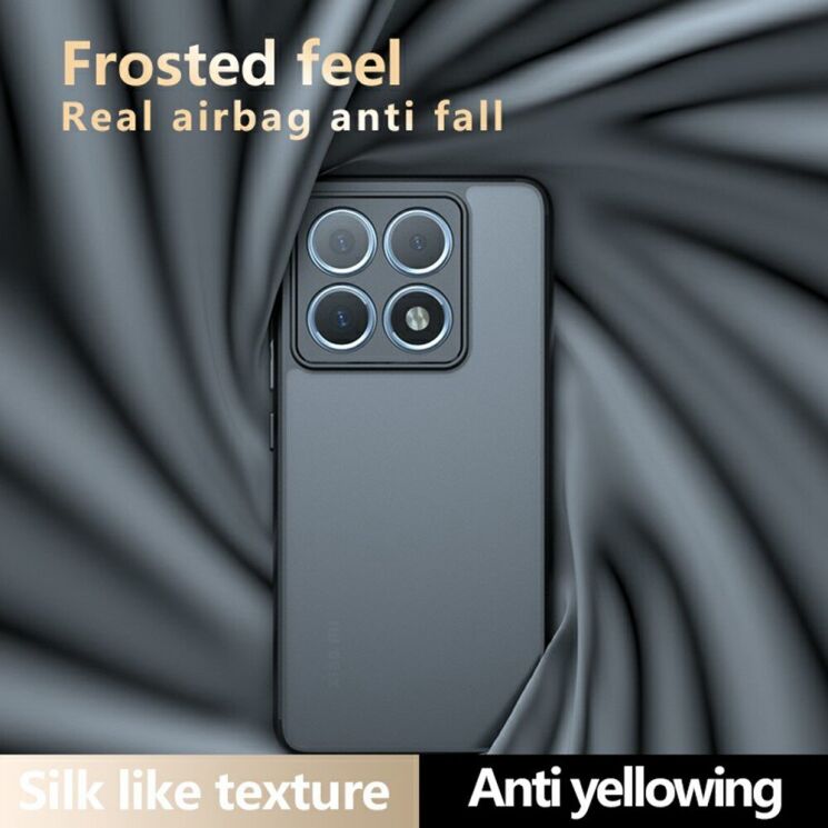Защитный чехол Deexe Matte Skin для Xiaomi 14T Pro - Transparent / Black: фото 8 из 12