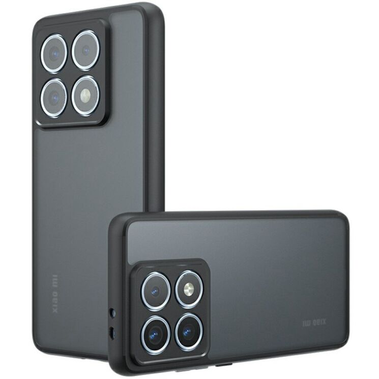 Защитный чехол Deexe Matte Skin для Xiaomi 14T Pro - Transparent / Black: фото 1 из 12