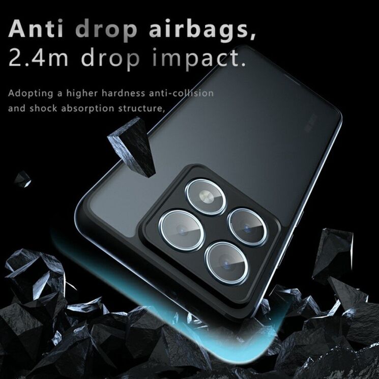 Защитный чехол Deexe Matte Skin для Xiaomi 14T Pro - Transparent / Black: фото 3 из 12