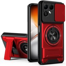 Защитный чехол Deexe Ring Shield для TECNO Pova 8 - Red: фото 1 из 12