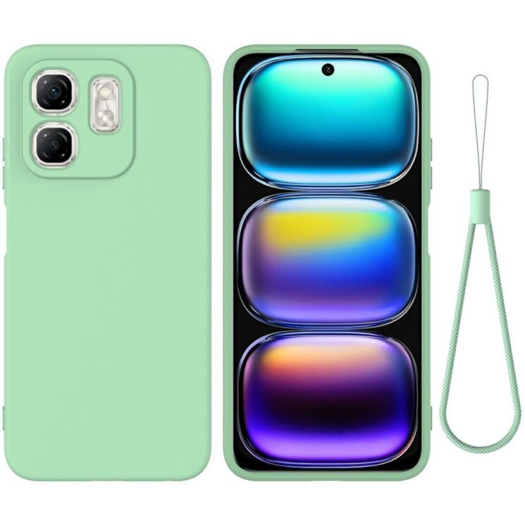 Защитный чехол Deexe Silicone Case для Infinix Hot 50i - Green: фото 1 из 8