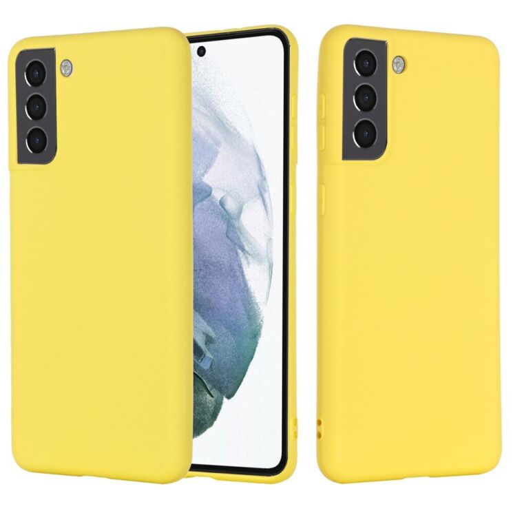 Защитный чехол Deexe Silicone Case для Samsung Galaxy S22 Plus - Yellow: фото 1 из 4
