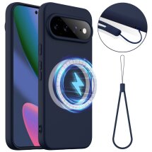 Защитный чехол Deexe Silicone Case with MagSafe для Google Pixel 11 - Dark Blue: фото 1 из 9