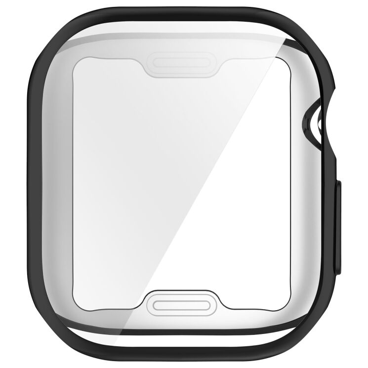 Захисний чохол Deexe Silicone Frame для Apple Watch 12 46mm - Black: фото 6 з 7