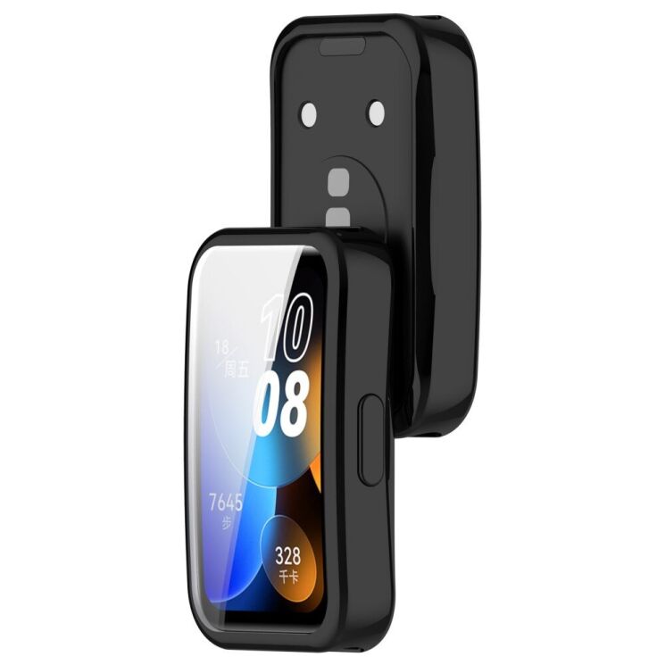 Защитный чехол Deexe Silicone Frame для Huawei Band 8 / 9 - Black: фото 7 из 8