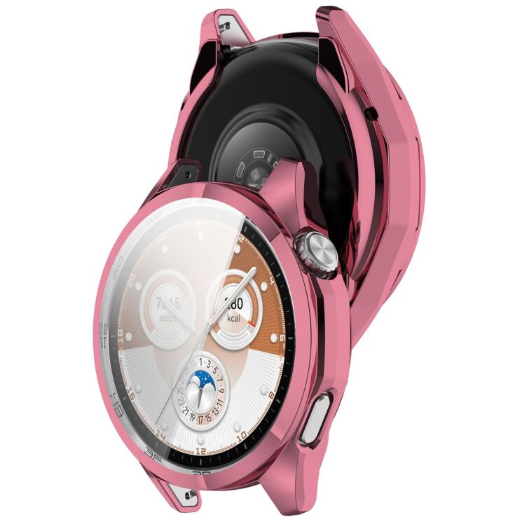 Защитный чехол Deexe Silicone Frame для Huawei Watch GT 6 (46 mm) - Pink: фото 2 из 5