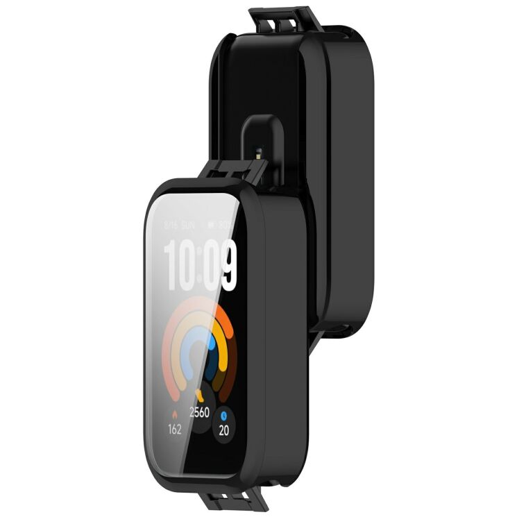 Защитный чехол Deexe Silicone Frame для Xiaomi Smart Band 11 Active - Black: фото 2 из 7
