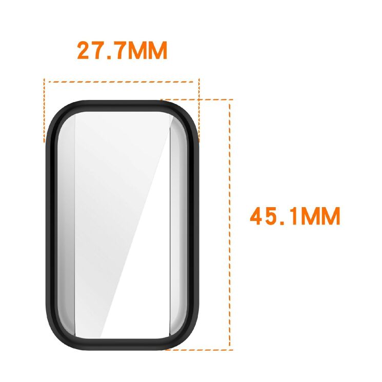 Захисний чохол Deexe Silicone Frame для Xiaomi Smart Band 11 Active - Silver: фото 7 з 7
