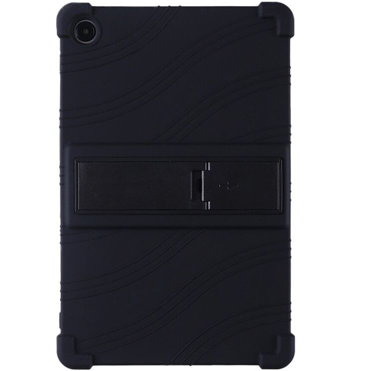 Защитный чехол Deexe Silicone Kickstand для Samsung Galaxy Tab A9 Plus (X210/216) - Black: фото 1 из 7