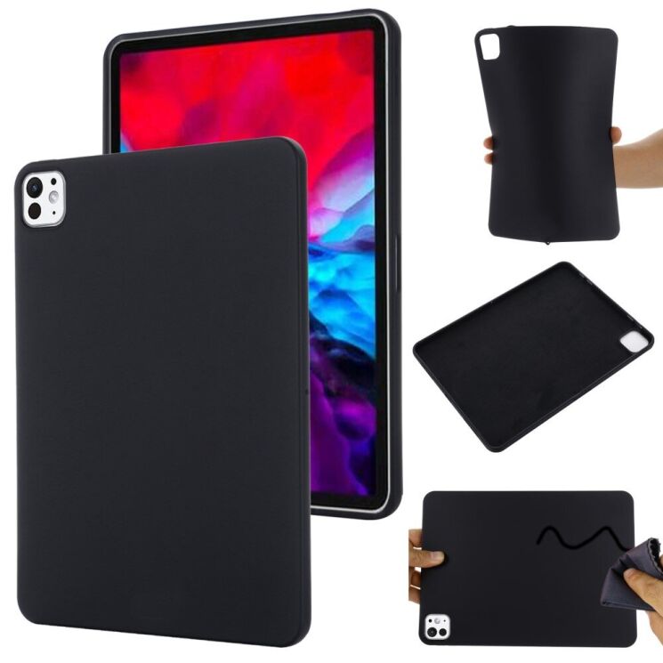 Защитный чехол Deexe Silicone Shell для Apple iPad Pro 11 (2024) - Black: фото 1 из 9