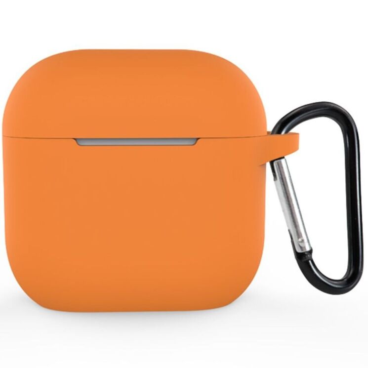 Защитный чехол Deexe Silicone Sleeve для Apple AirPods 4 - Orange: фото 1 из 11