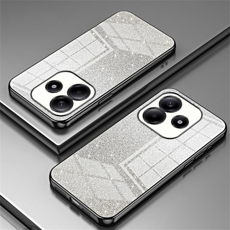 Защитный чехол Deexe Sparkles Cover для Xiaomi Redmi Note 14 4G - Black: фото 2 из 7