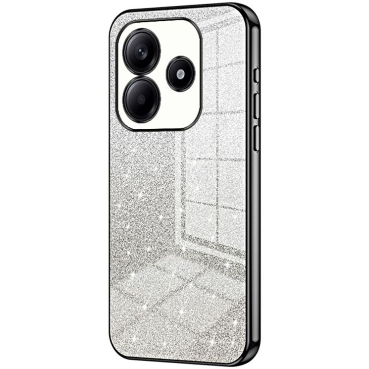 Защитный чехол Deexe Sparkles Cover для Xiaomi Redmi Note 14 4G - Black: фото 1 из 7