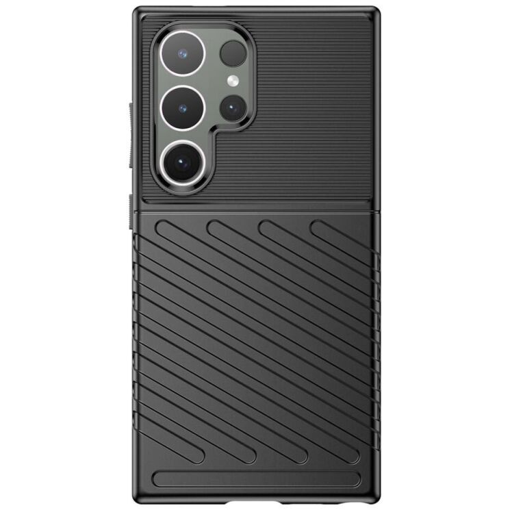 Защитный чехол Deexe Thunder Series для Samsung Galaxy S24 Ultra - Black: фото 2 из 7