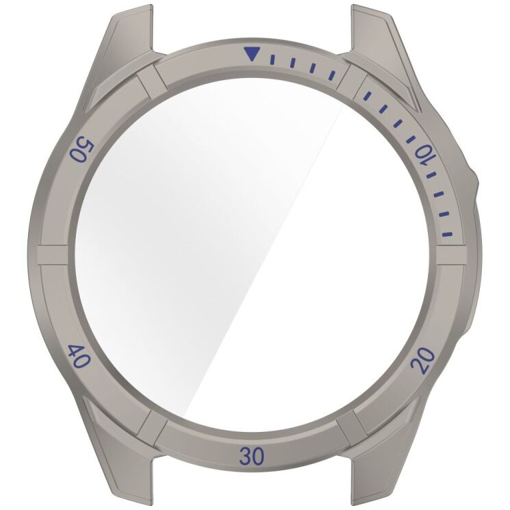 Защитный чехол Deexe Watch Case для Garmin Fenix 8 (47mm) - Titanium Steel / Blue: фото 4 из 7