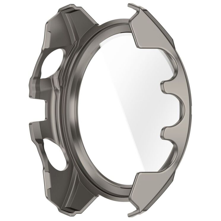 Защитный чехол Deexe Watch Case для Garmin Fenix 8 (47mm) - Titanium Steel / Blue: фото 3 из 7