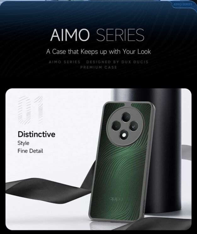 Защитный чехол DUX DUCIS Aimo Series для OPPO Reno 12 F/FS - Black: фото 10 из 13
