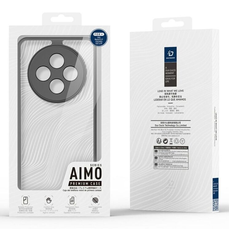 Защитный чехол DUX DUCIS Aimo Series для OPPO Reno 12 F/FS - Black: фото 13 из 13
