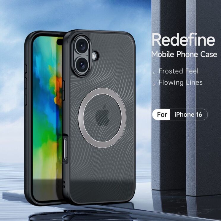 Защитный чехол DUX DUCIS Aimo Series Magnetic (FP) для Apple iPhone 16 - Black: фото 3 из 14