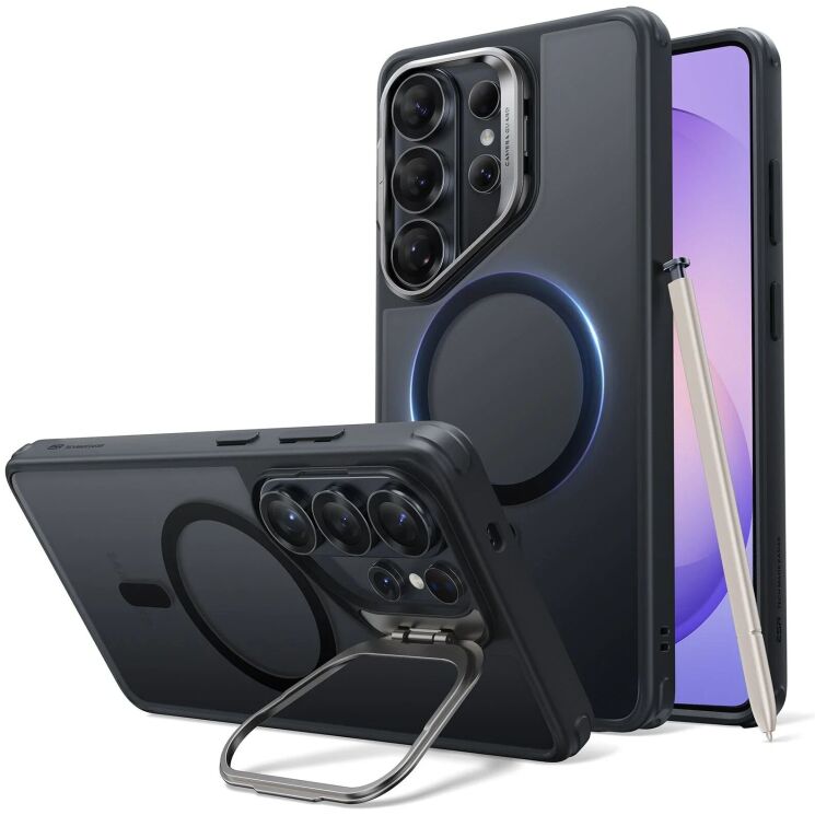 Защитный чехол ESR Classic Hybrid Magnetic Case (Stash Stand) для Samsung Galaxy S26 Ultra (S948) - Frosted Black: фото 1 из 8
