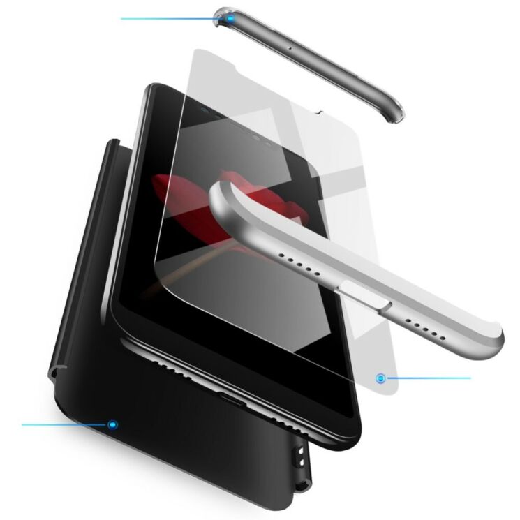 Защитный чехол GKK Double Dip Case для Xiaomi Mi 8 - Black / Silver (139861BF) Защитный чехол GKK Double Dip Case для Xiaomi Mi 8 - Black / Silver: фото 2 из 14