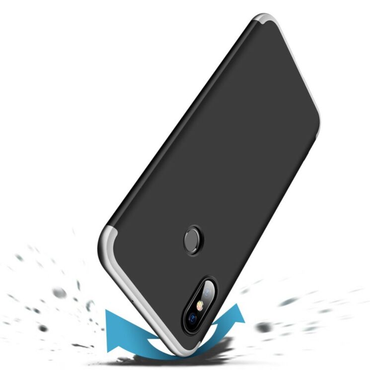 Защитный чехол GKK Double Dip Case для Xiaomi Mi 8 - Black / Silver (139861BF) Защитный чехол GKK Double Dip Case для Xiaomi Mi 8 - Black / Silver: фото 3 из 14