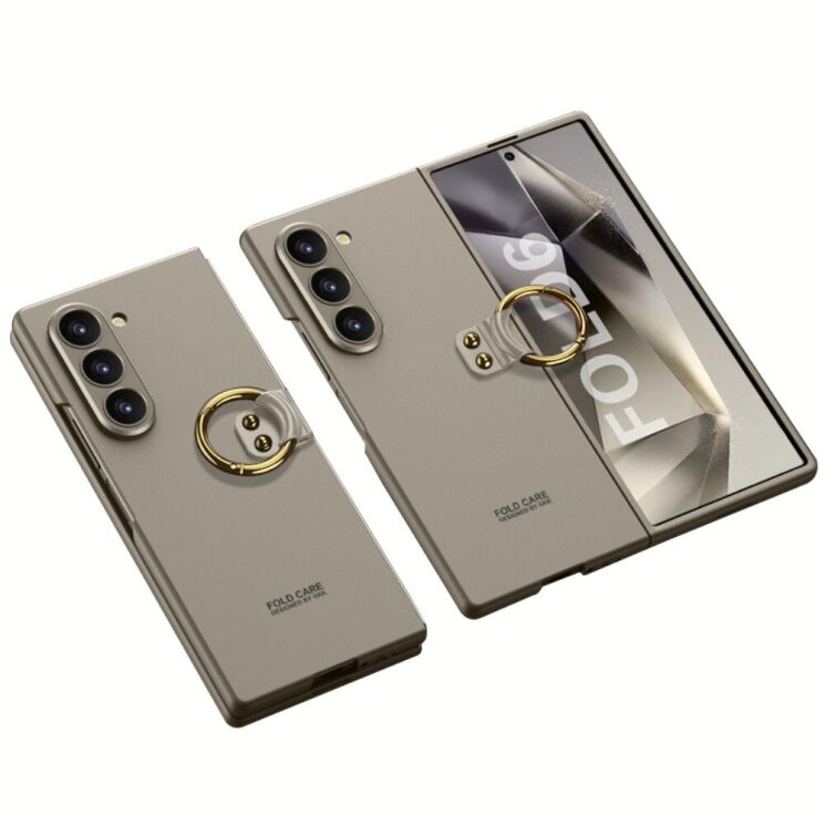 Защитный чехол GKK Ring Holder для Samsung Galaxy Fold 6 - Titanium Grey: фото 1 из 11