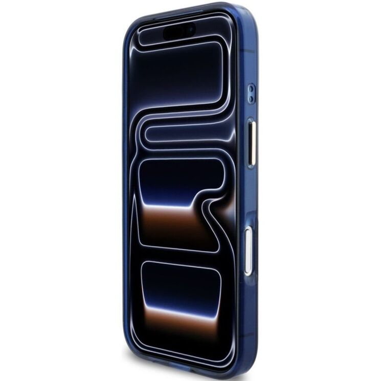 Защитный чехол Guess IML Script Metal MagSafe для iPhone 17 Pro (GUHMP17L5HTCSMSB) - Blue: фото 5 из 9