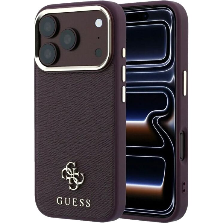 Захисний чохол Guess Saffiano Small 4G & Classic Logo MagSafe для iPhone 18 Pro / 17 Pro (GUHMP18L6PSA4DMU) - Violet (423748V) Захисний чохол Guess Saffiano Small 4G & Classic Logo MagSafe для iPhone 18 Pro / 17 Pro (GUHMP18L6PSA4DMU) - Violet: фото 1 з 7