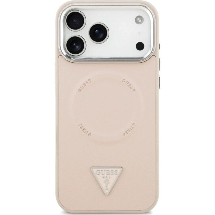 Защитный чехол Guess Triangle Logo MagSafe для iPhone 17 Pro Max (GUHMP17XPSDTSCMP) - Pink: фото 2 из 8