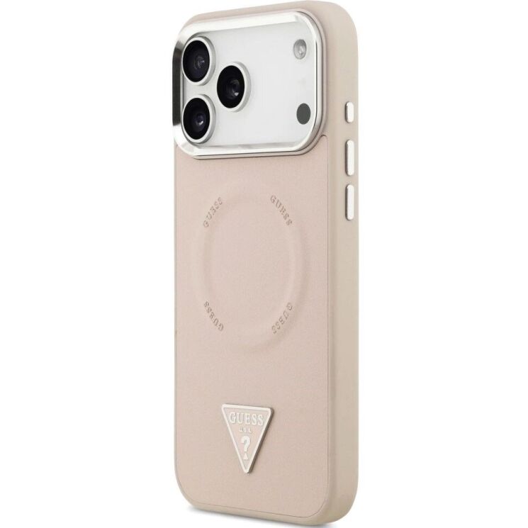 Защитный чехол Guess Triangle Logo MagSafe для iPhone 17 Pro Max (GUHMP17XPSDTSCMP) - Pink: фото 3 из 8
