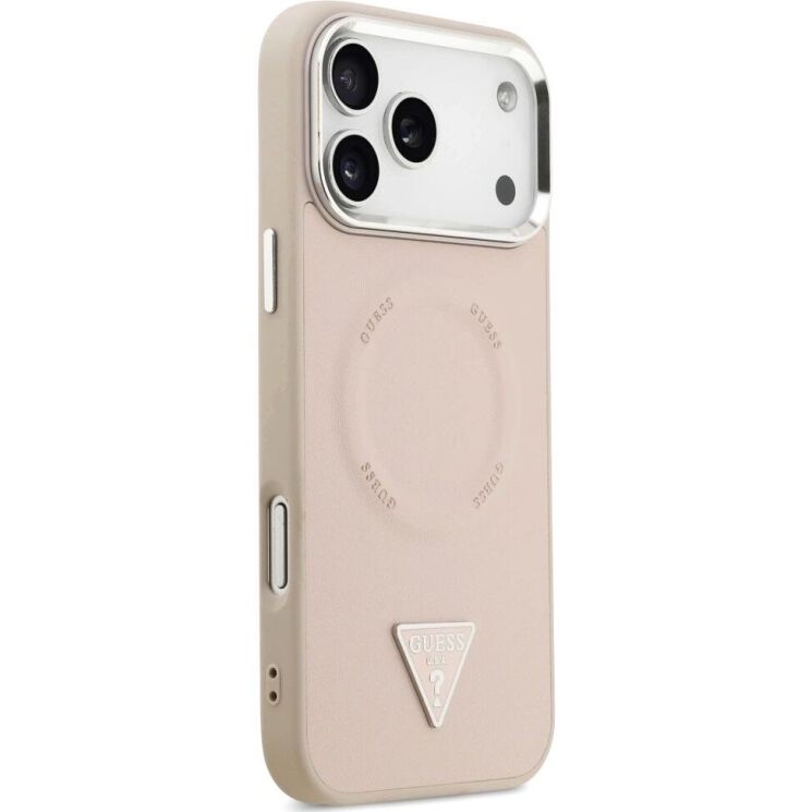 Защитный чехол Guess Triangle Logo MagSafe для iPhone 17 Pro Max (GUHMP17XPSDTSCMP) - Pink: фото 4 из 8