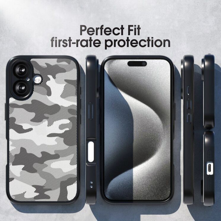 Захисний чохол IBMRS Military для Apple iPhone 16 - Artistic Camouflage: фото 7 з 7