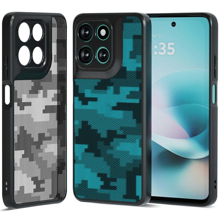 Захисний чохол IBMRS Military для Motorola Moto G67 Power / G57 Power - Grid Camouflage: фото 1 з 7