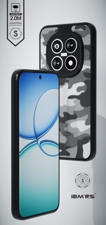 Захисний чохол IBMRS Military для Xiaomi Redmi Note 15 Pro - Transparent Black: фото 2 з 8