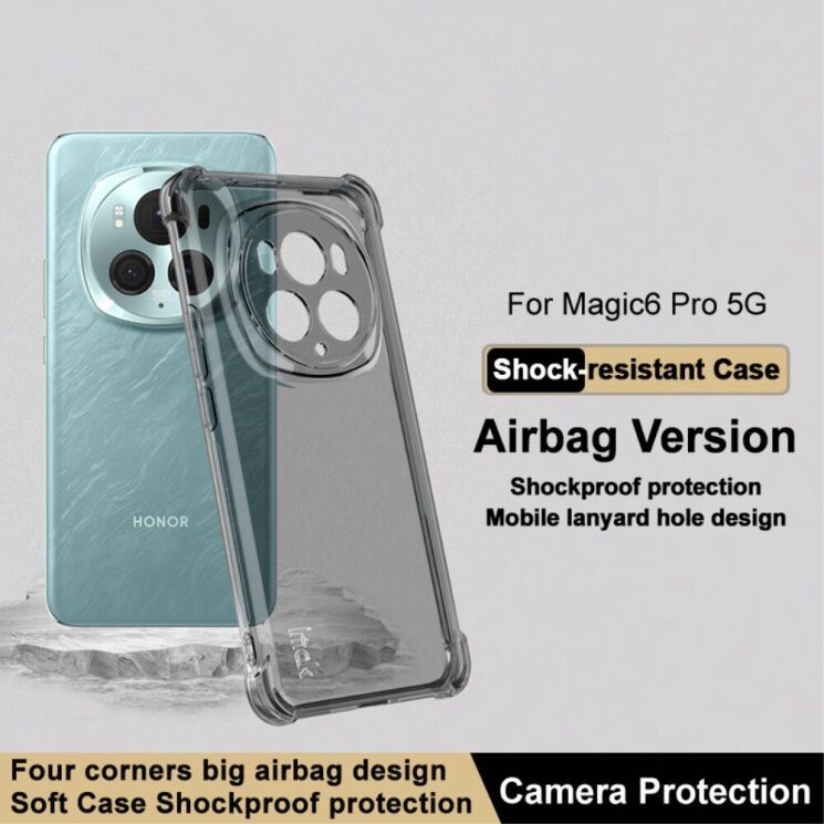 Защитный чехол IMAK Airbag MAX Case для Honor Magic 6 Pro - Transparent Black: фото 5 из 10
