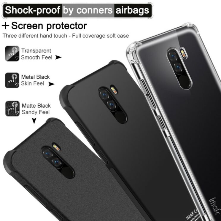 Защитный чехол IMAK Airbag MAX Case для Xiaomi Pocophone F1 - Transparent: фото 3 из 5
