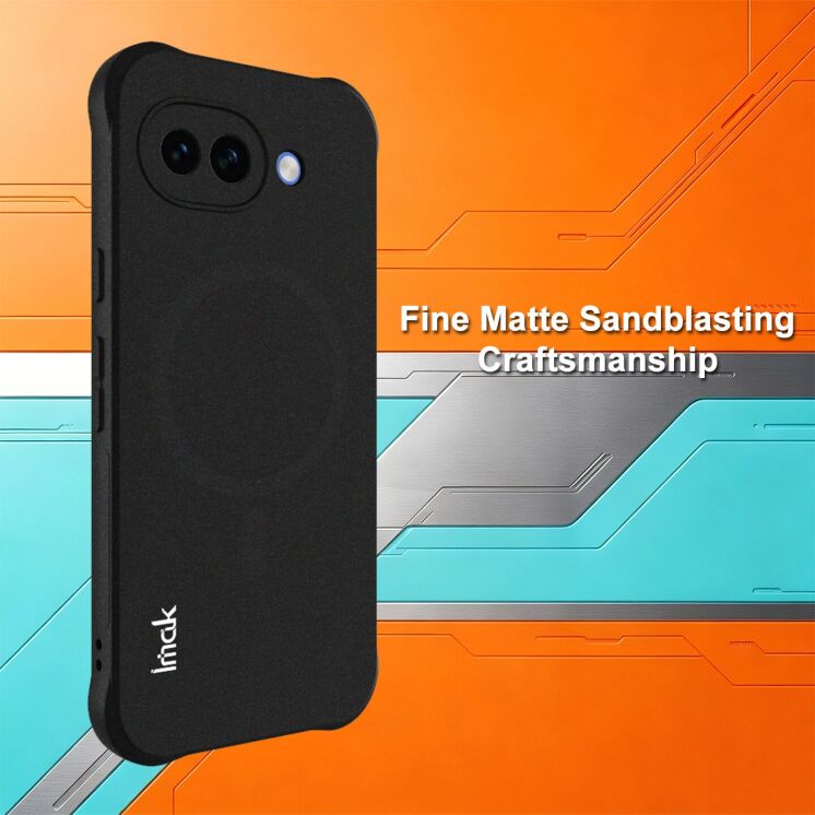 Защитный чехол IMAK Airbag Sand Case with MagSafe для Google Pixel 10a - Matte Black: фото 6 из 11