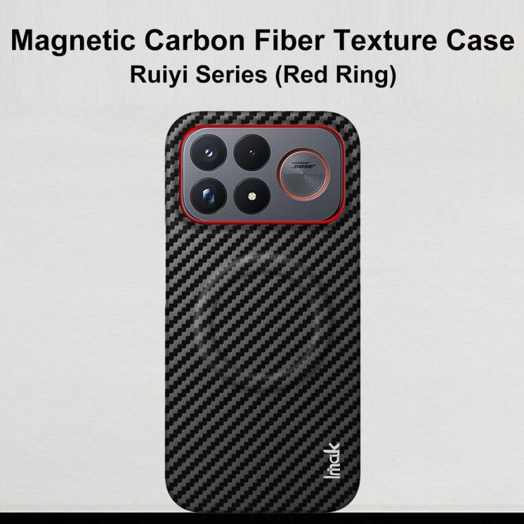 Защитный чехол IMAK Carbon Guard with MagSafe для Xiaomi Poco F9 Ultra - Carbon Fiber: фото 3 из 9