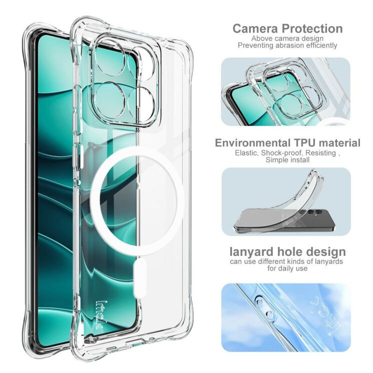 Захисний чохол IMAK Space Shield MagSafe для Motorola Edge 60 Fusion / Edge 60 - Transparent: фото 7 з 10