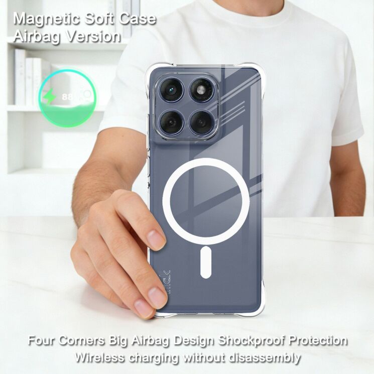 Захисний чохол IMAK Space Shield MagSafe для Motorola Edge 60 Fusion / Edge 60 - Transparent: фото 3 з 10